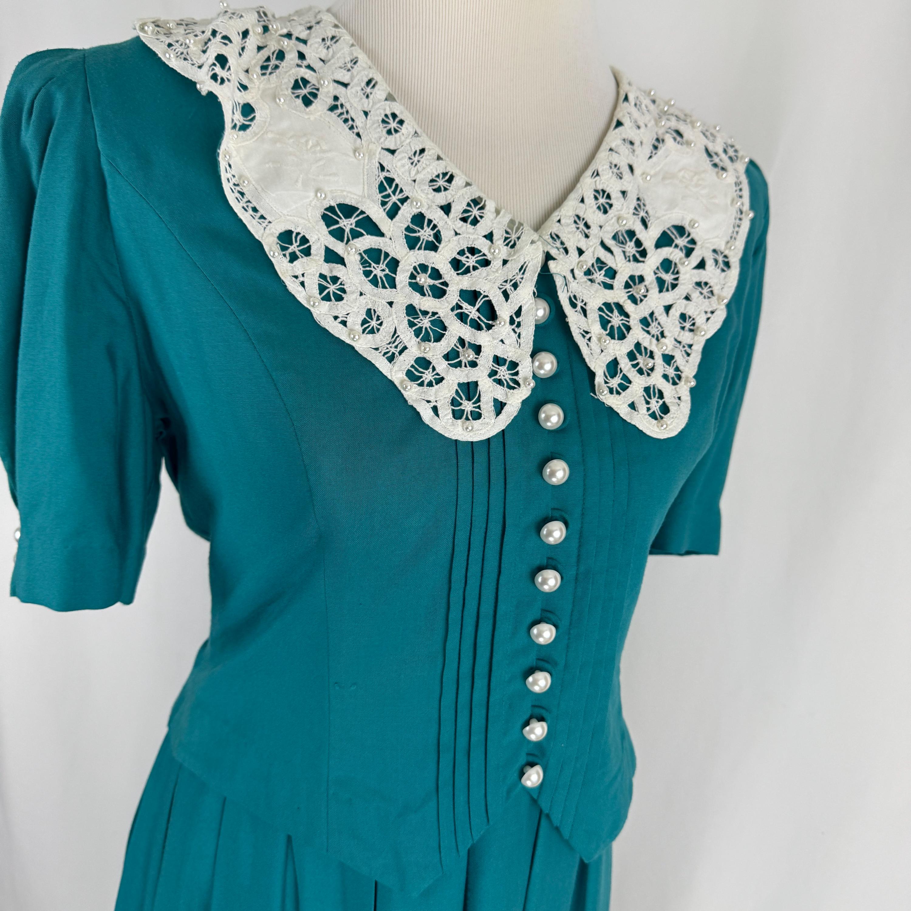green emerald velvet dress Hand-Dyed Silk Prairie Dress