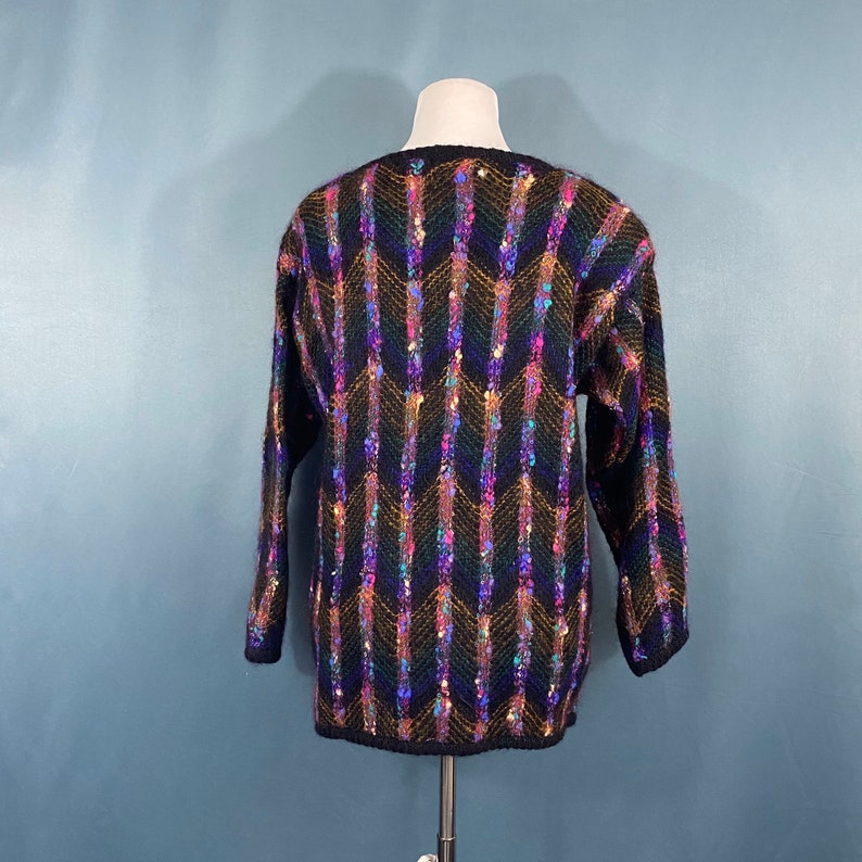 Ivory Multi Color Chevron Soft Cardi main image 0