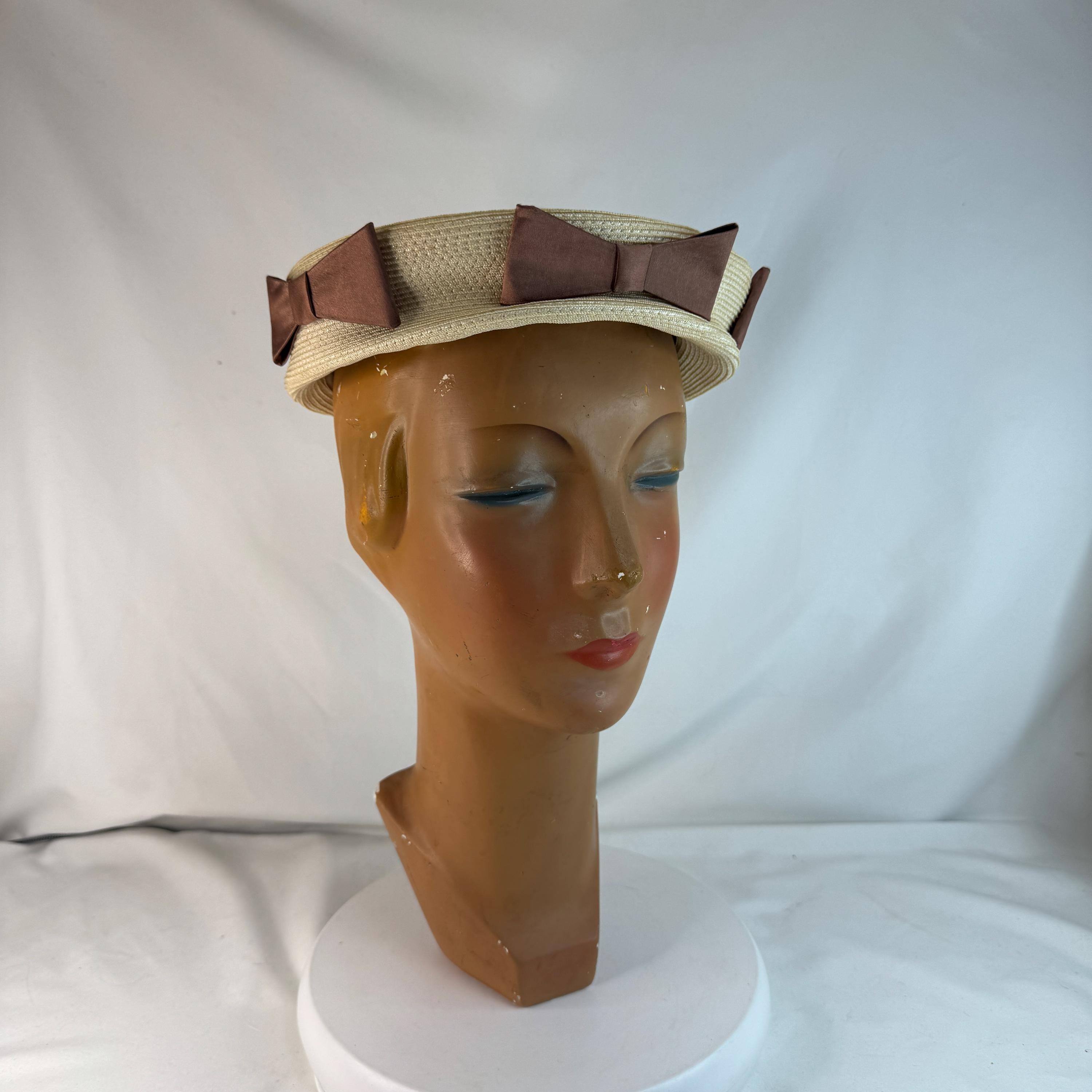 Frank R Jelleff Art-Riciel Original Vintage \'50s Tilt Calot Hat Italy Rhinestone Calot Hat - Etsy Singapore main image 3