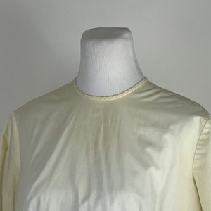 Cream 60’s Blouse Large 40 AIleen Pennington Off White Short Sleeve Shirt Shell Button Pin Up Rockabilly