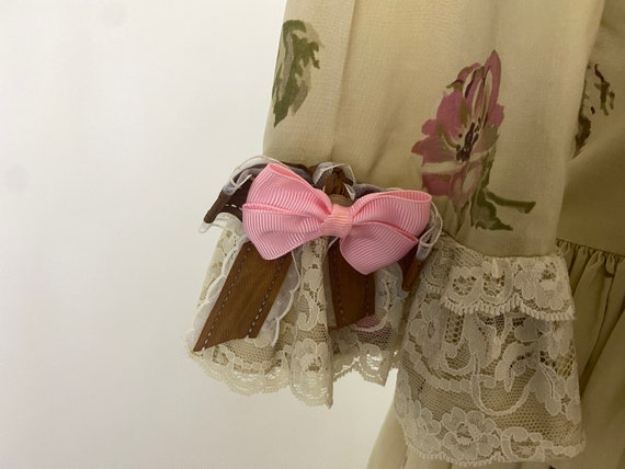 Floral Colonial Cosplay Dress Medium Georgian Bei… - image 7