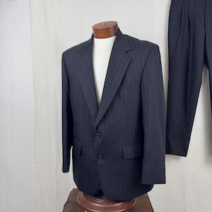 Gray Pinstripe Suit Large 44R 44 Regular Palm Beach for Belk 35 29 Pants 2 Button Single Breasted 90’s Brown Stripe Jacket Blazer Men&#39;s