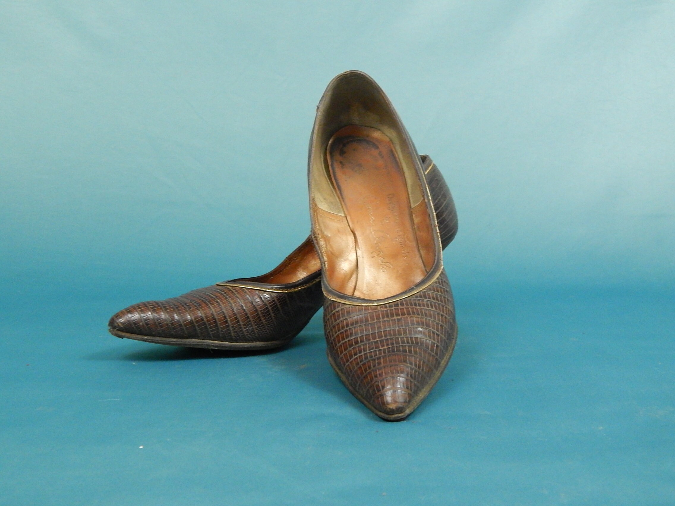 Escarpin Studio Designs By Jonathan Martin - Talon, Bout Pointu, Marron - Taille 7.5 US - Occasion Très Bon état