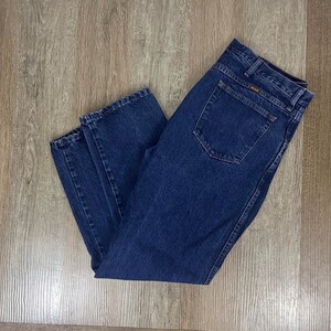Rustler Mom Jeans XL 40&quot; Waist 31&quot; Inseam Dark Wash High Waisted 90&#39;s Nineties