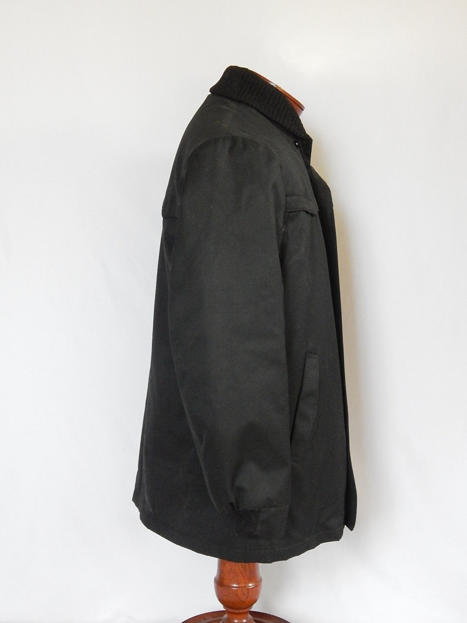 Black Seventies Workman Jacket Large 40 Regular Working Coat Etsy