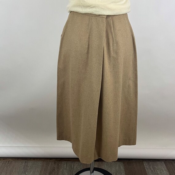 Khaki 70's Pencil Skirt Large Wool Blend Bon Wort… - image 6
