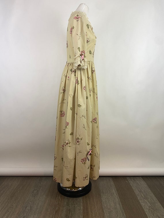 Floral Colonial Cosplay Dress Medium Georgian Bei… - image 6