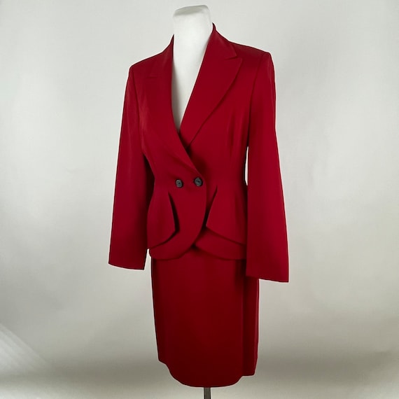 Red Skirt Suit Small Nineties Crisca Escada Cherry Red 2 Piece Jacket Blazer Straight Skirt Shoulder Pads Career Power Suit Etsy Australia