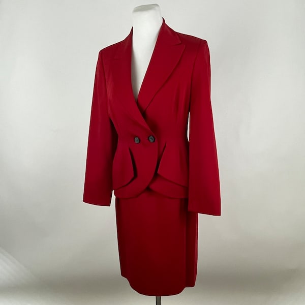 Red Skirt Suit - Etsy