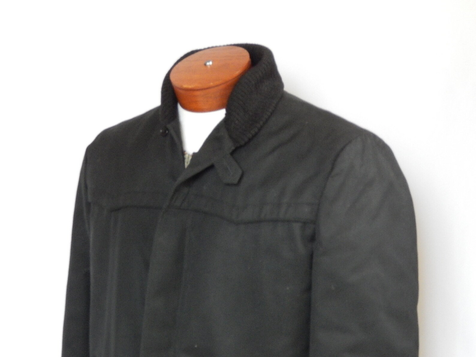 Black Seventies Workman Jacket Large 40 Regular Working Coat Etsy