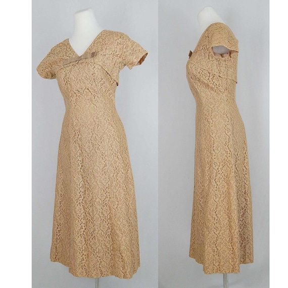 tan lace dresses