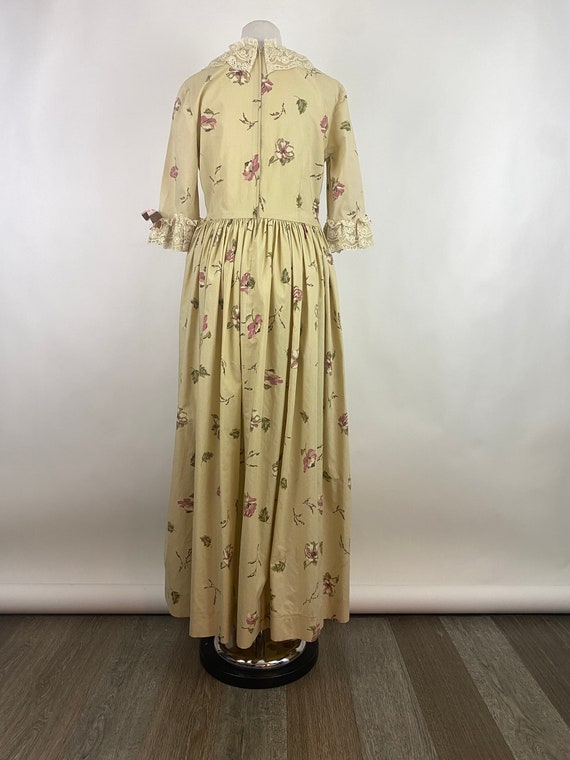 Floral Colonial Cosplay Dress Medium Georgian Bei… - image 5