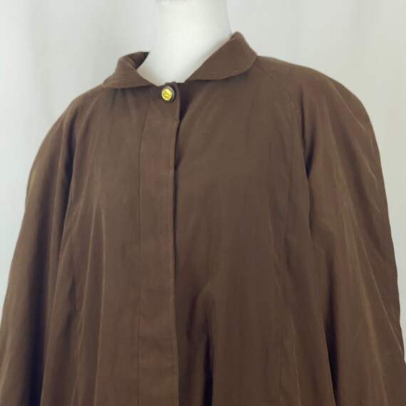 Brown Faux Suede Coat 1X Plus Size Removable Lini