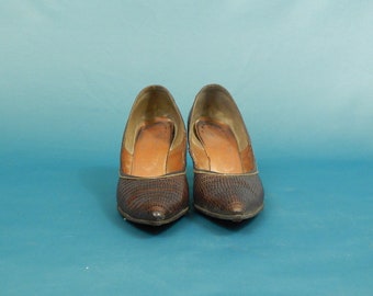 Escarpins Studio Designs By Jonathan Martin - Pointure 7.5, Bout Pointu Marron, Occasion Très Bon état