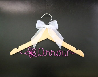 Personalized Child's Hanger with Flower