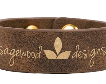 Personalisiertes Armband aus Leder mit Lasergravur