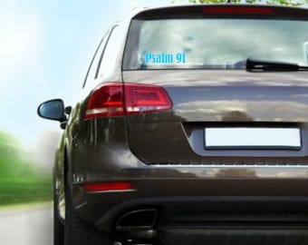 Psalm 91 Autofensteraufkleber - Glaubensbasierter Bibelversaufkleber