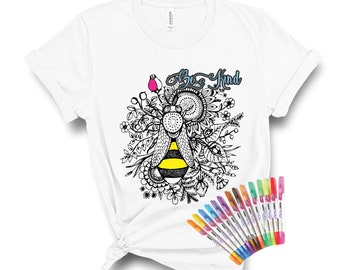 Be Kind Color It Yourself Bella+Canvas Tee