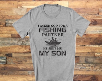 Angeln Partner Shirt - Unisex, Herren T-Shirt - Sportlich grau T-Shirt, Geburtstagsgeschenk, Vatertagsgeschenk