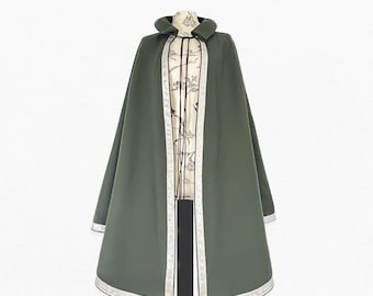 Mantello da scherma monospalla, mantello corto da moschettiere, mantello da duello con stocco, indumento per rievocazioni storiche del XVII secolo e LARP