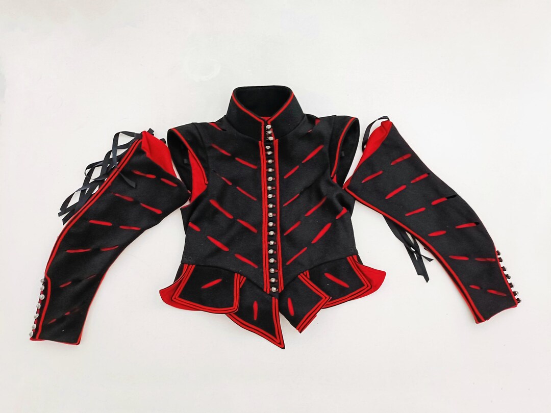 Slashed Doublet for 17th Century Reenactment, Historical Woolen