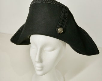 Cappello Bicorno Napoleone Vintage - Autentico Copricapo Militare A Due Punte Per Uomo E Donna, Ideale Per Rievocazioni Storiche, Feste In Maschera E Collezionismo