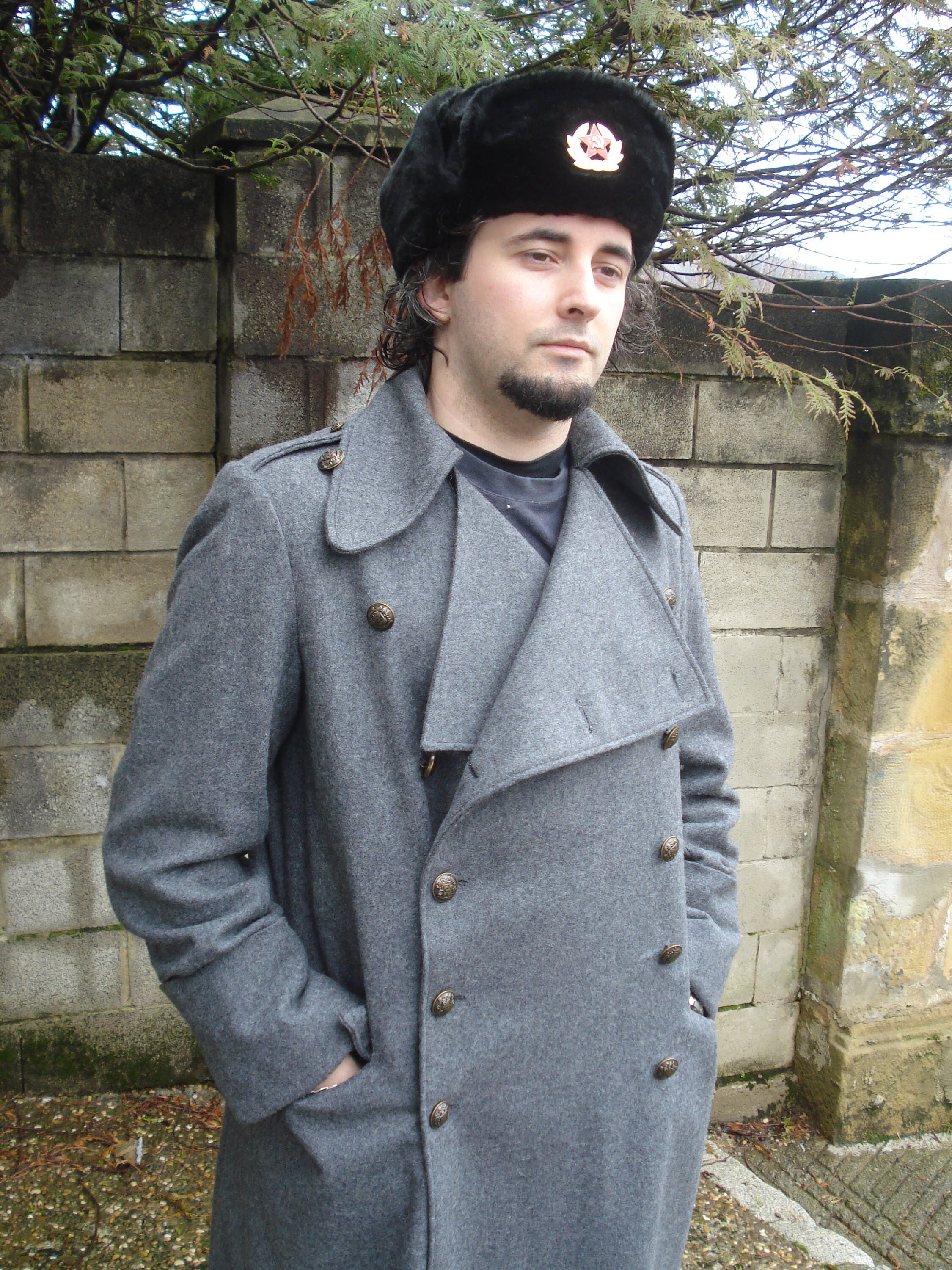 Red clearance army overcoat