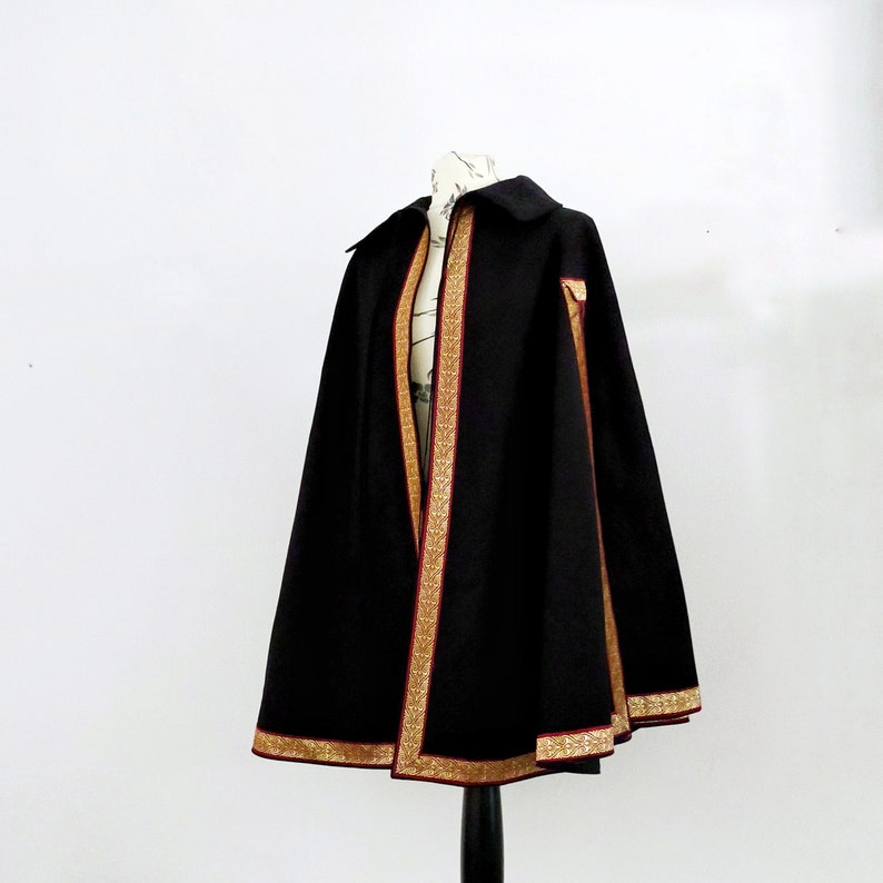 Fencing Cape Rapier and Sword Cape Made of Black Twill Etsy