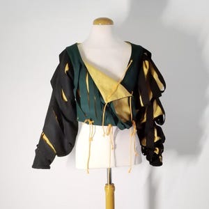 Men's renaissance clothing, historical woollen landsknecht jacket, slashed doublet with puffed sleeves,  costume for reenactment and larp