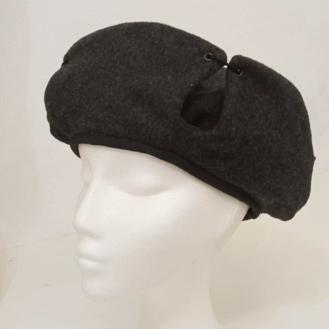 Renaissance Headdress, Scholar Cap, Wool Headdress for Historical Recreation and Larp, Handmade