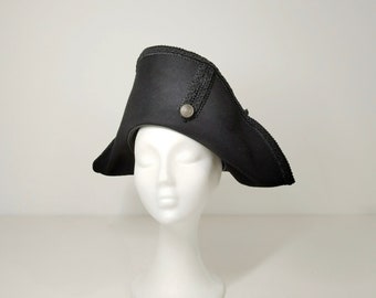 ナポレオン 帽子 ブラック Tricorn ハットナポレオン帽子絶縁ホワイト