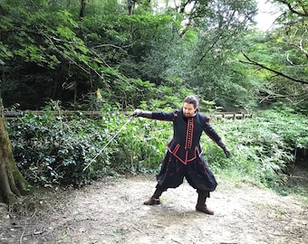 Gescheurde trunkhose voor historische re-enactment en LARP, 17e-eeuwse pofbroek voor musketierpersonage, re-enactmentbroek voor historisch schermen.