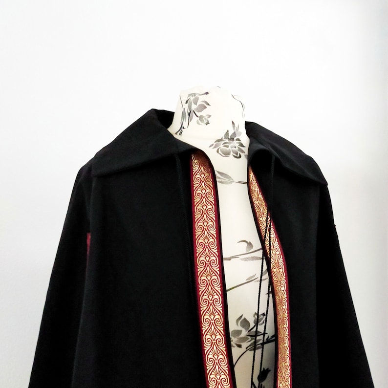 Fencing Cape Rapier and Sword Cape Made of Black Twill Etsy