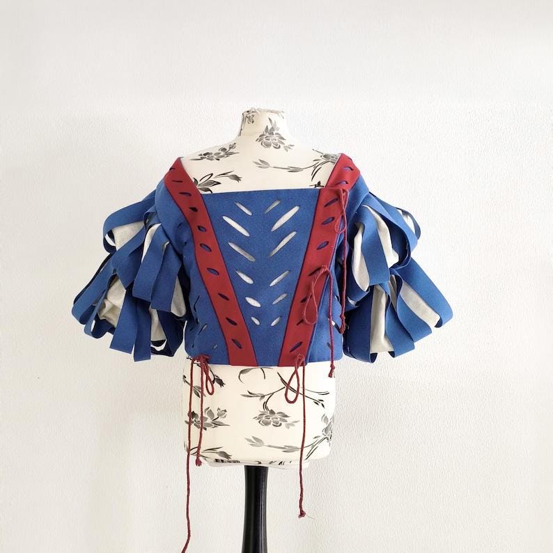 Landsknecht wams. Lansquenet doublet for historical reenactment and LARP. Handmade slashed woollen and linen doublet.