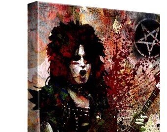 Nikki Sixx Art Motley Crue Original Painting Canvas Art Etsy