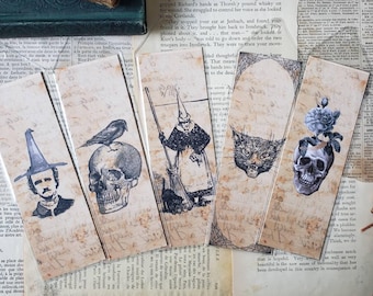 Gothic Bookmarks: Dark Academia Vintage Prints (Digital Download Set)