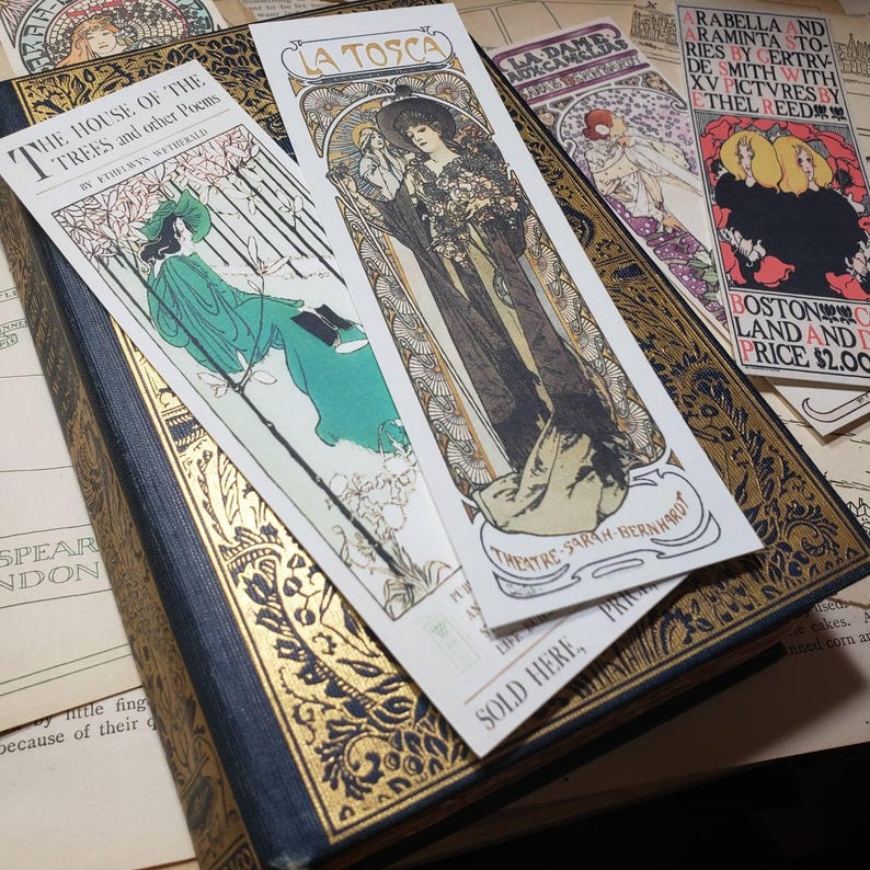 Vintage Bookmarks: Elegant Women Portraits (Digital Download, Set of 5) image 4
