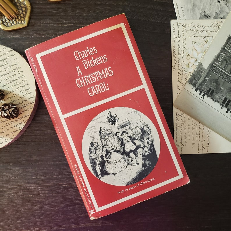 1971 Edition, Charles Dickens Vintage Book, A Christmas Carol, Illustrated Book Vintage Book, Classic Books Gifts, Dickens Books, Vintage immagine 2