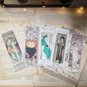 Vintage Bookmarks: Elegant Women Portraits (Digital Download, Set of 5) image 6