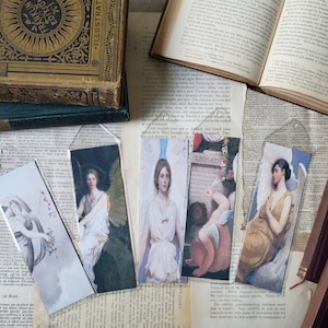 Vintage Angel Bookmarks for Women, Set of 5 (PDF)