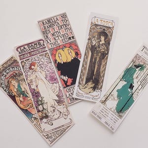 Vintage Bookmarks: Elegant Women Portraits (Digital Download, Set of 5) image 3