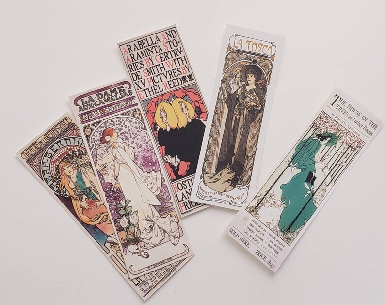 Vintage Bookmarks: Elegant Women Portraits (Digital Download, Set of 5) image 3