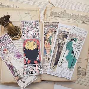 Vintage Bookmarks: Elegant Women Portraits (Digital Download, Set of 5) image 1