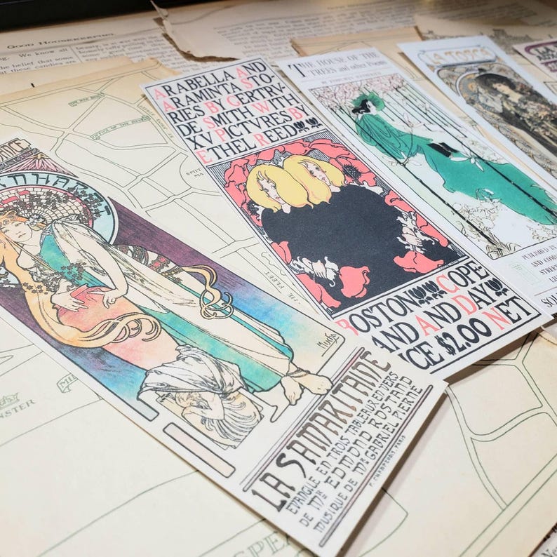 Vintage Bookmarks: Elegant Women Portraits (Digital Download, Set of 5) image 5