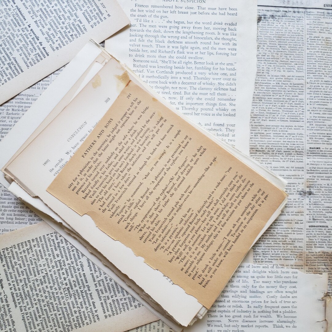 Ephemera Pack: Vintage Book Pages - Scrapbook & Journal Supply - Etsy