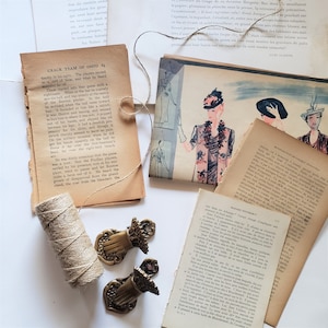 French Ephemera Pack, Junk Journal Kit , Vintage Ephemera,  Ephemera Pack, Old Book Pages,   junk journal ephemera, Vintage Paper, Antique