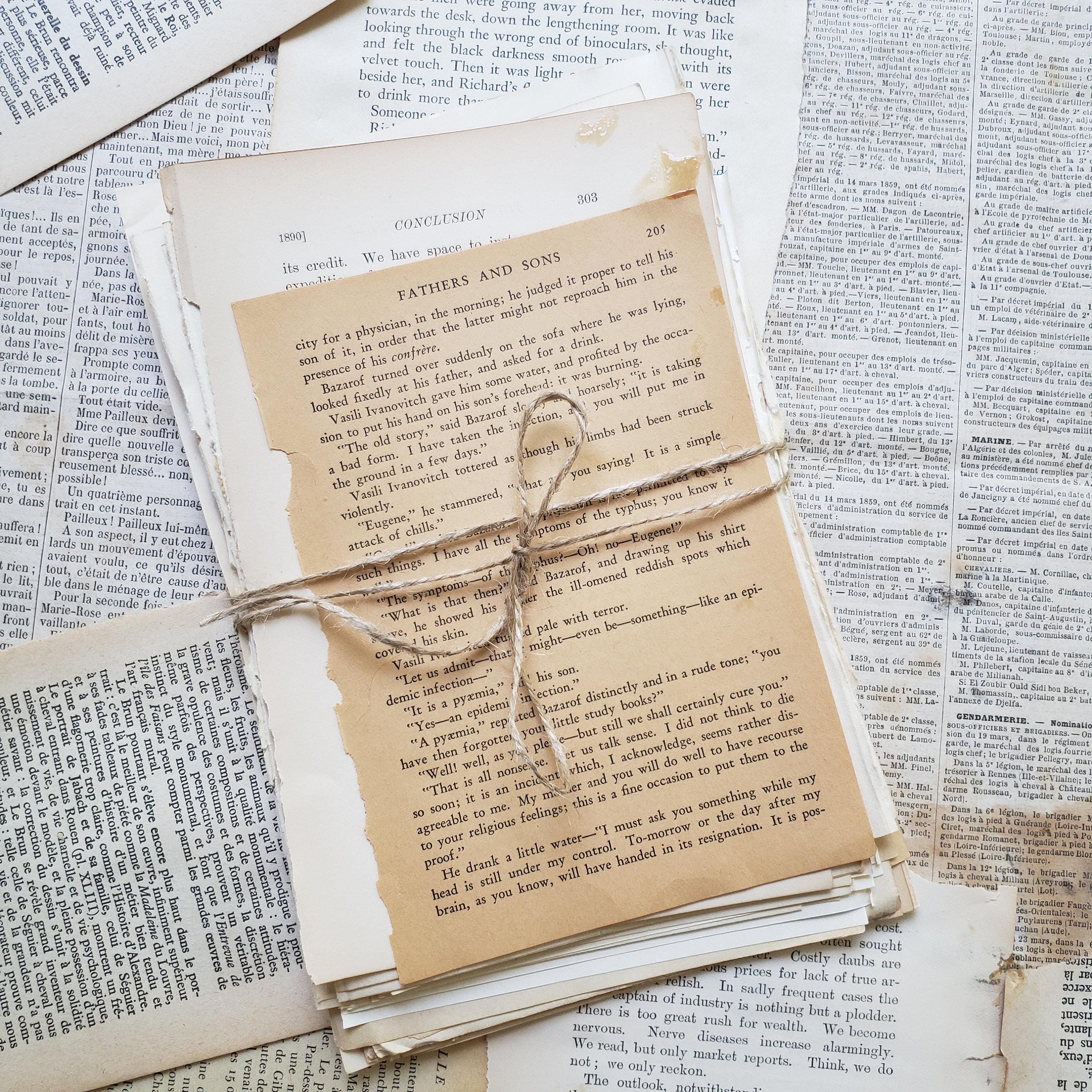 Ephemera Pack: Vintage Book Pages - Scrapbook & Journal Supply - Etsy