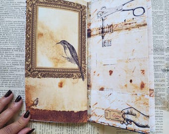 Dark Academia Travelers Notebook Junk Journal Kit, Vintage TN Printable Pages, 2 Sizes Included, Gothic Ephemera Digital Download