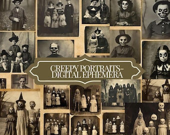 Griezelige antieke Halloween-portretten: vintage gotische Victoriaanse foto's