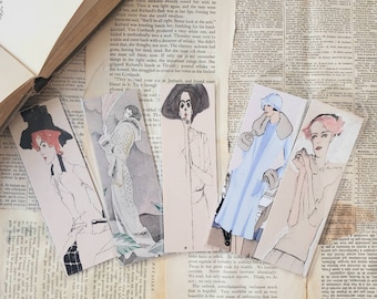 Bookmark Set, Bookmarks For Women, Set of 5, Feminist Bookmarks, Vintage Style Women, Gifts for Readers, Feminist Gift, Gift Under 10,